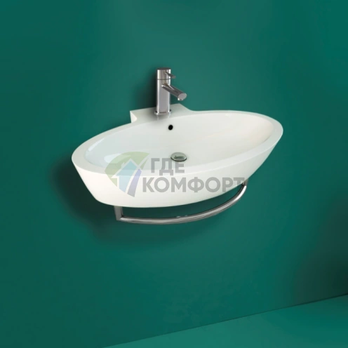 Раковина Simas Lft Spazio подвесная-накладная 73 см белая - фото 1