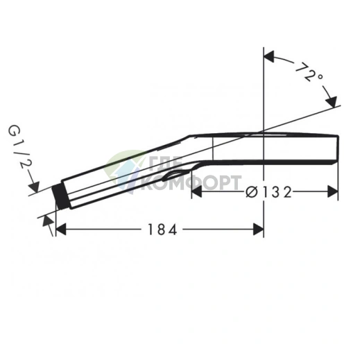 Ручной душ HG Rainfinity: Эргономичная лейка 130 мм с 3 режимами струи (26864700) - фото 2