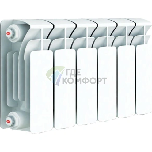 Биметаллический радиатор RIFAR Base Ventil 200 6 секций НП левое - фото 1