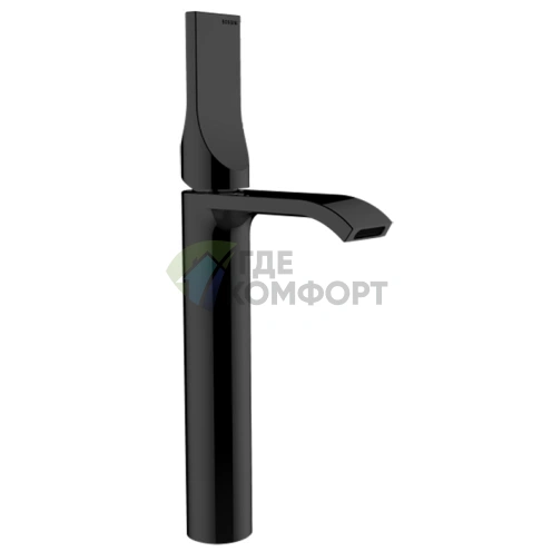 Смеситель для раковины BOSSINI APICE однорычажный черный матовый с донным клапаном (E89602.073) - фото 1