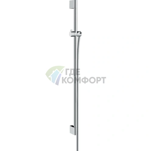 Душевая штанга HG UnicaCroma 90 см со шлангом 1,60 м и держателем (хром) (26504000) - фото 1