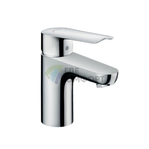Смеситель для раковины Hansgrohe Logis E 70/1: компактный дизайн без донного клапана, хром (71160000) - фото 1
