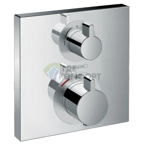 Термостат для душа Hansgrohe Ecostat Square на 2 источника, хром (15714000) - фото 1