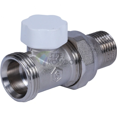 Клапан запорно-балансировочный 1/2х3/4ЕК, прямой Stout - фото 1