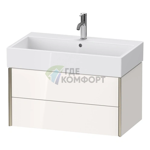 Подвесная тумба Duravit XViu с 2 ящиками, цвет белый глянцевый/champagne matt (XV43360B122) - фото 1