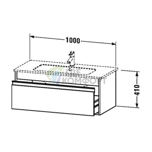 Раковина Duravit ME by Starck для мебели, 1030x490 мм, белый, с отверстием под смеситель (2336100000) - фото 5