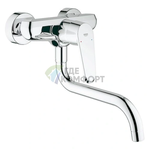 Стильный смеситель Grohe Eurodisc Cosmopolitan 33772002 для кухни - фото 1