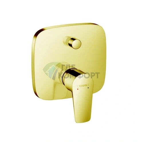 Встраиваемый смеситель для ванны Hansgrohe Talis E с переключателем и защитой EN 1717 в золотом цвете (71474990) - фото 1