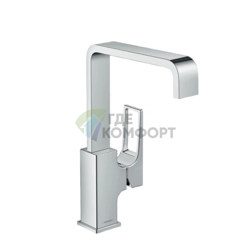 Смеситель для раковины Hansgrohe Metropol на 1 отверстие с донным клапаном Push-open, хром (74511000) - фото 1
