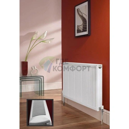 Радиатор стальной панельный Stelrad Compact 21 05 16 с боковым подключением - фото 4