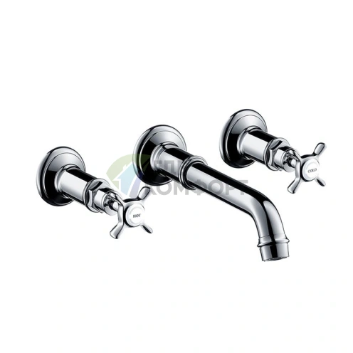 Смеситель для раковины AX Montreux настенный с выдвижным изливом и системой «без бугорков» (16532000) - фото 1