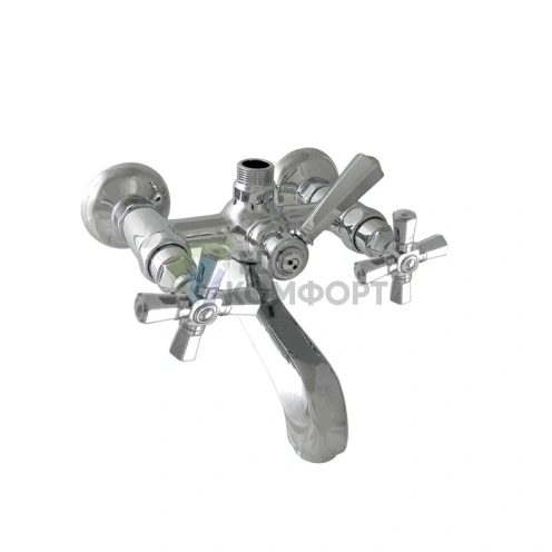 Настенный смеситель для ванны Nicolazzi Teide Foure с душевой стойкой (хром) (1900CR45) - фото 1