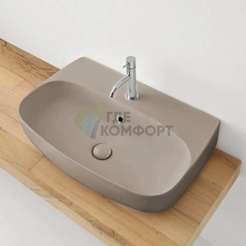 Подвесная раковина Kerasan Nolita 50x45 см, цвет коричневый орех (534081*1) - фото 2