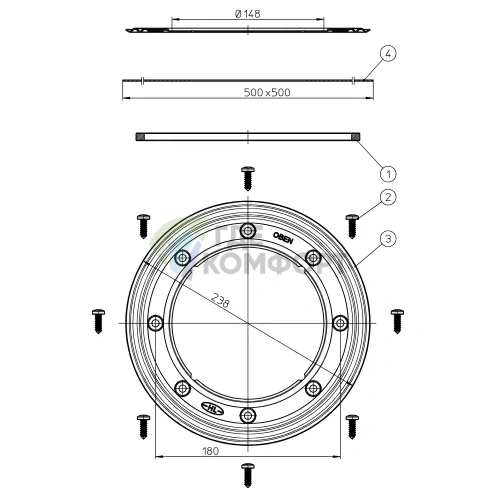 Обжимной фланец HL8300.M - фото 2