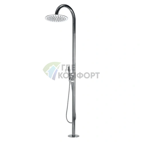 Bossini TETIS: Напольная душевая колонна с верхним душем и двумя смесителями (L00387.030) - фото 1