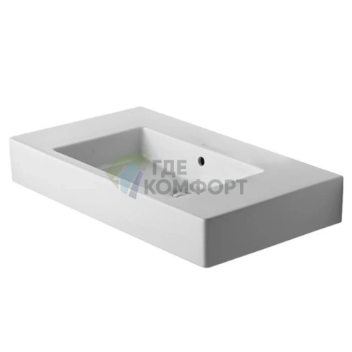 Раковина Duravit Vero для мебели без отверстия под смеситель, 850x490 мм, белая (329850060) - фото 3