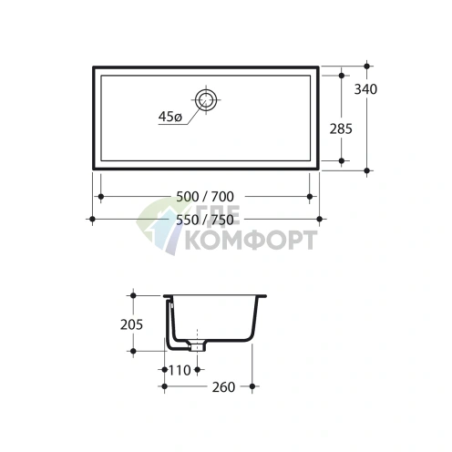 Встраиваемая раковина KERASAN Slim 750x340 мм белая - фото 3