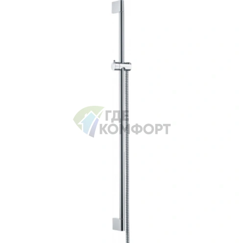 Душевая штанга HG Unica Crometta 90 см со шлангом, хром (27614000) - фото 1
