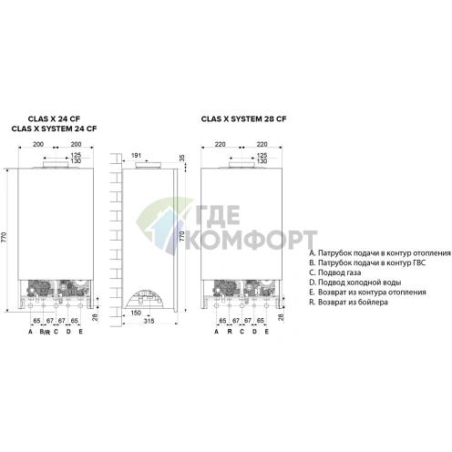 Газовый настенный двухконтурный котел Ariston Clas X 28 FF NG фото 4