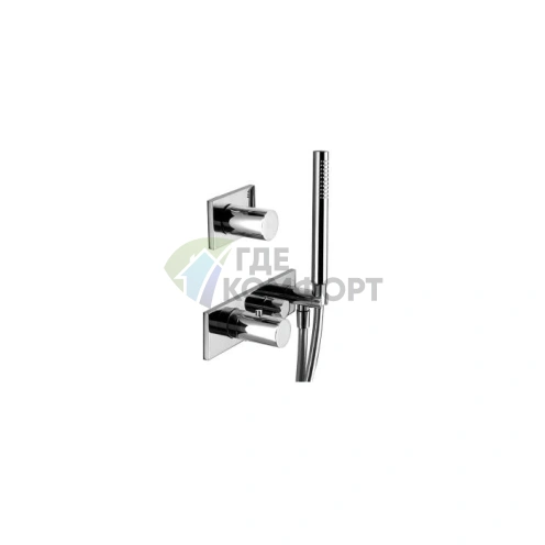 Встраиваемый термостат для душа Fantini Milano на 2 источника, 3/4, матовый хром (31 93 4712B) - фото 1