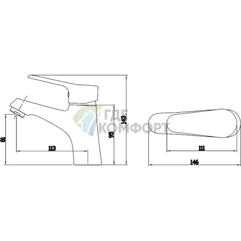 Комплект для ванной Bravat Eco F00313С: 2 смесителя и душевой гарнитур - фото 5