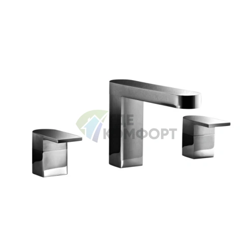 Смеситель для раковины Fantini Mare с нажимным донным клапаном, 3 отверстия, хром (51 02 6304) - фото 1