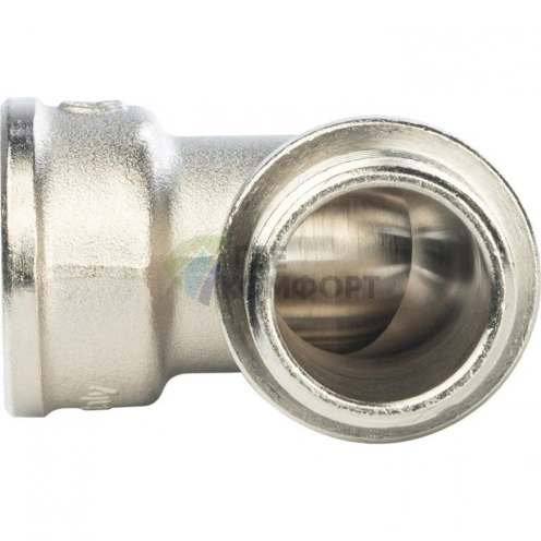 Угольник STOUT с упором внутренняя/наружная резьба 1 никелированный - фото 3