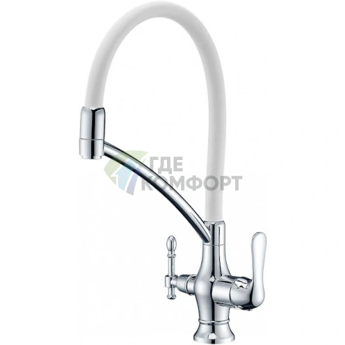 Смеситель для кухни Zorg ZR 346-8 YF в цвете желтое золото - фото 1