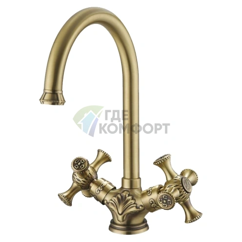 Смеситель Zorg Antic A 6002K-BR для кухни - фото 1