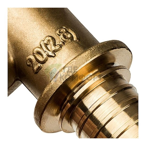 Stout Угольник настенный с креплением 20xRp 3/4 для труб из сшитого полиэтилена аксиальный - фото 5