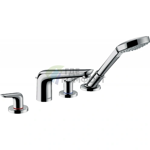 Смеситель для ванны Hansgrohe Novus накладной с ручным душем, хром (71333000) - фото 1