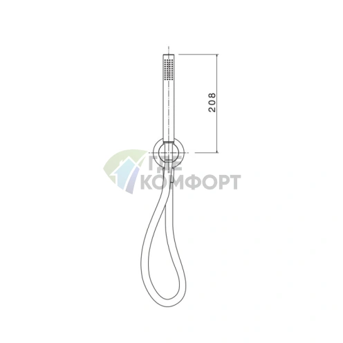 Ручной душ AZZURRA LINEA со шлангом и держателем в хроме (AZ 95cr) - фото 2