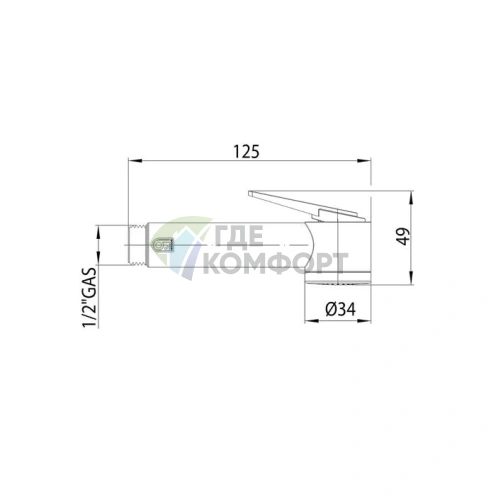 Гигиеническая лейка BOSSINI PALOMA FLAT из черного матового ABS (B00462.073) - фото 2