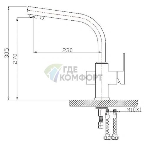 Кухонный смеситель Zorg ZR 311 YF-кварц: стильный дизайн и долговечность - фото 2