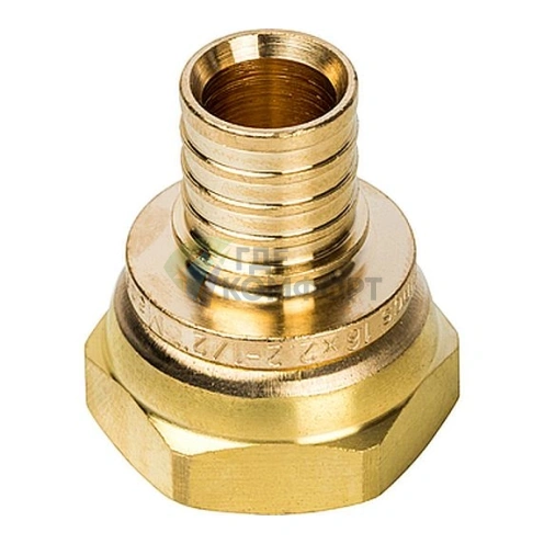 Переходник для труб из сшитого полиэтилена STOUT с накидной гайкой НГ 16 x G 1/2 аксиальный - фото 2