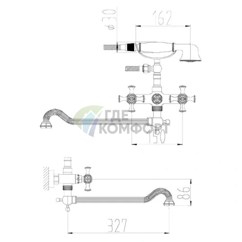 Смеситель Zorg Usov универсальный для кухни ZR 702 WD25-6 - фото 2