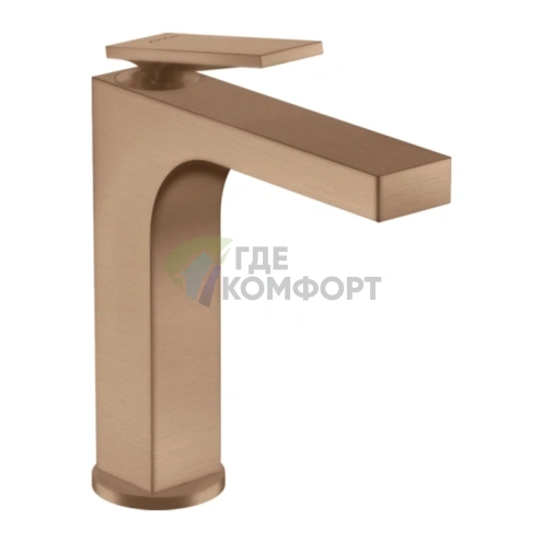 Смеситель для раковины AX Citterio 160 с незапорным сливом, цвет шлифованное красное золото (39024310) - фото 1