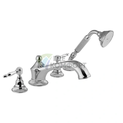 Смеситель для ванны Nicolazzi Impero с ручным душем, 4 отверстия, хром (1204CR36L) - фото 1