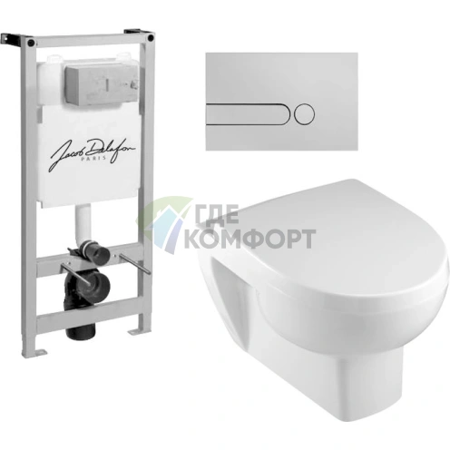 Комплект раковины и тумбы Jacob Delafon Odeon Up E5504-NF-M6 — элегантный дизайн и функциональность - фото 1