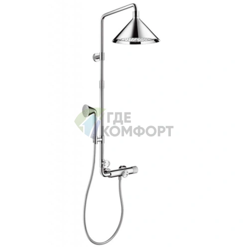 Душевая стойка AX Showers/Front с термостатом и верхним душем (26020000) - фото 1