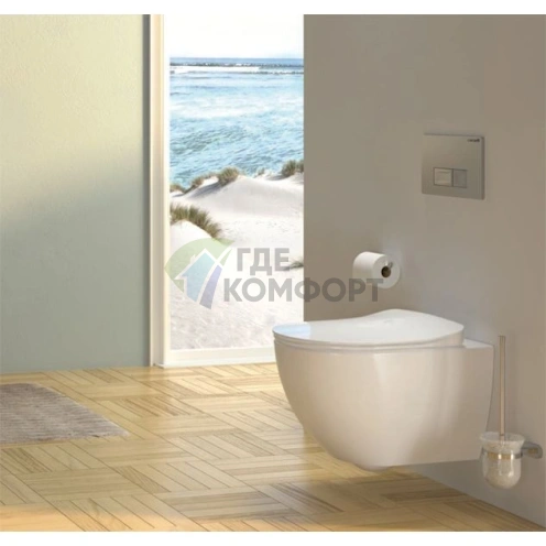 Элегантная кнопка смыва Creavit Ore GP3004.00 в глянцевом хроме - фото 2