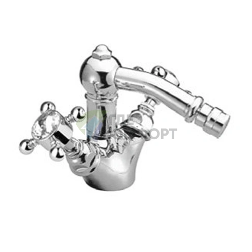 Смеситель для биде Nicolazzi Half Dome Crystal с поворотным изливом, хром (1434CR93) - фото 1