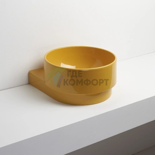 Раковина SIMAS PO-MO на столешницу/подвесная 37x43x19 см без отверстия для смесителя и перелива цвет NARCISO - фото 1