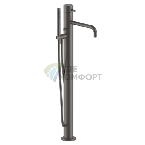 Напольный смеситель для ванны Fantini AF/21 с ручным душем, матовый графит (PVD) (27 P5 A580B) - фото 1