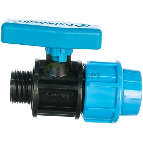 Кран шаровой с наружной резьбой 32x1 ПНД Джилекс - фото 2