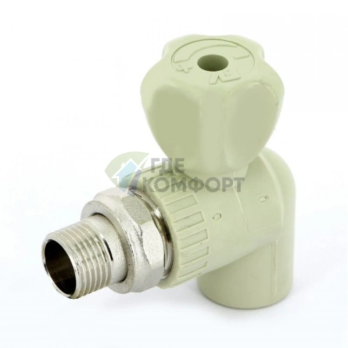 Кран шаровой радиаторный 20x1/2 НР, угловой PPR FV-Plast - фото 1