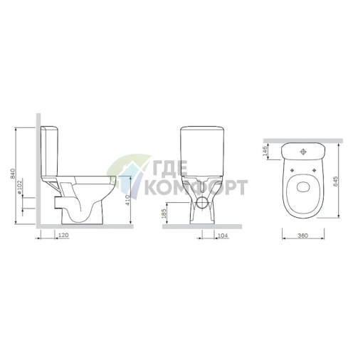 Унитаз-компакт Am.Pm Like C808607SC с микролифтом сиденья - фото 10