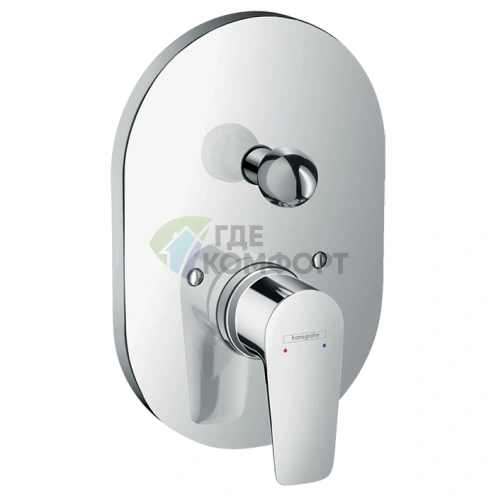 Встраиваемый смеситель для ванны Hansgrohe Talis E с переключателем, хром (71746000) - фото 1