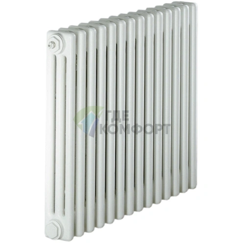 Трубчатый стальной радиатор Zehnder Charleston Z-3057/14 секций с боковым подключением N12 3/4 RAL 9016 - фото 1