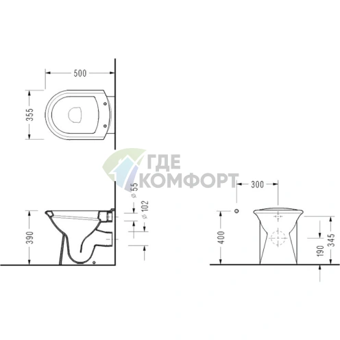 Приставной унитаз-биде Serel Orkide 6811BM с микролифтом - фото 3